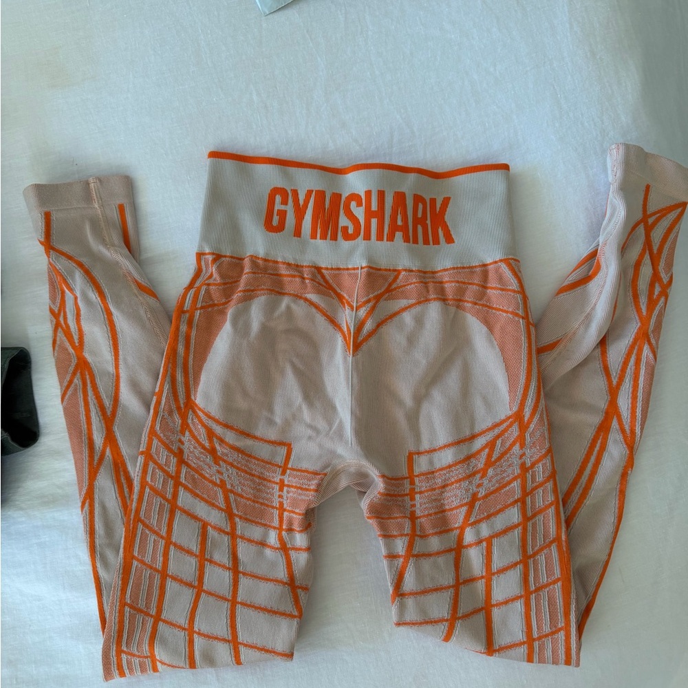 Gymshark Orange and Beige Leggings